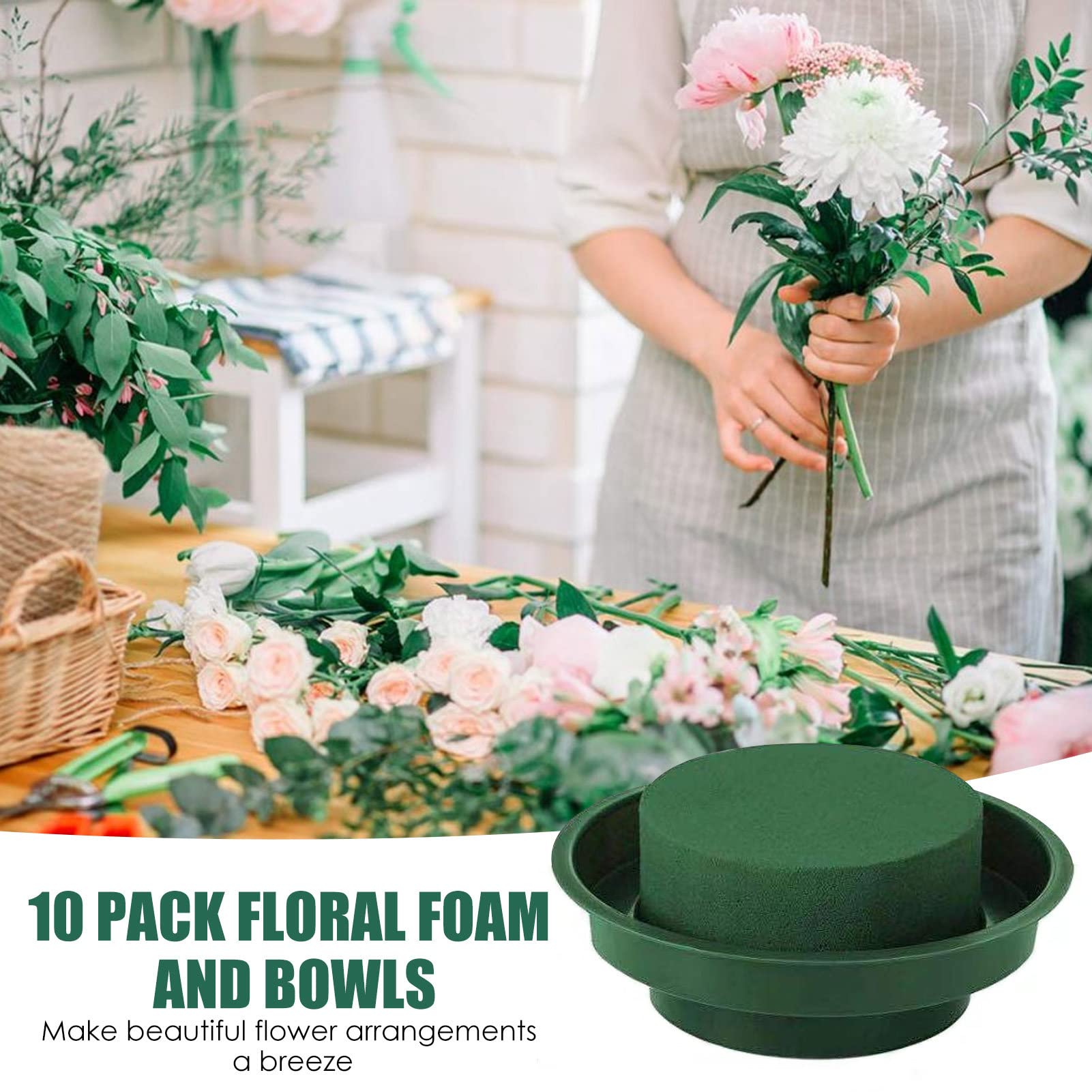 Schiuma Per Fiori Eles Vida - 3 Ciotole Da 13 Cm Per Composizioni - Foto 7