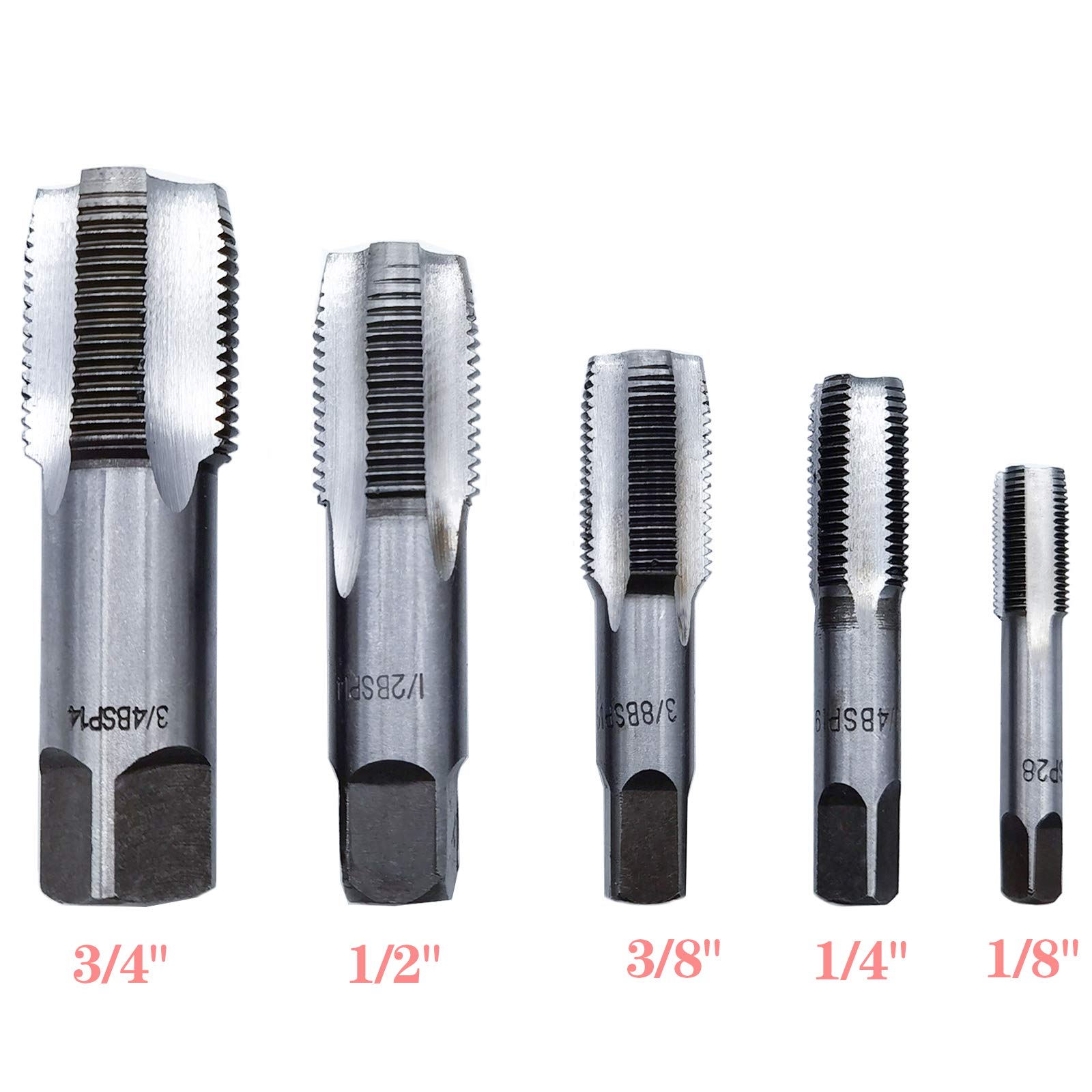 BQLZR BSP1/4 Ensemble Tarauds Et Filière Filetage Acier Allié - Outil Usinage Filets Externes Tuyaux