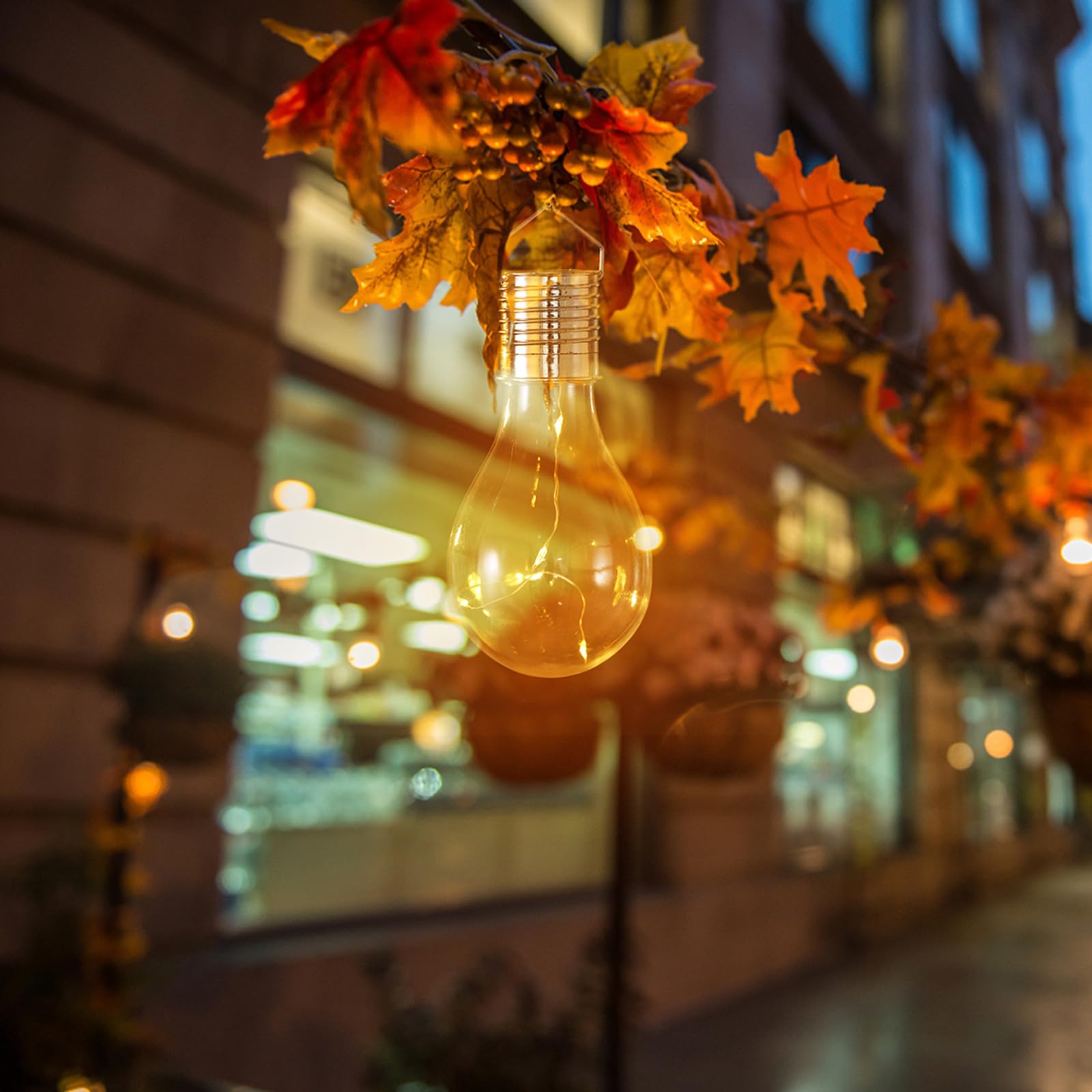 Lampadine Solari Sospese LED Impermeabili 4 Pezzi, Luce Solare Decorativa per Esterni, Giardino e Cortile, Design a Clip Facile da Fissare, per Illuminazione Esterna e Campeggio