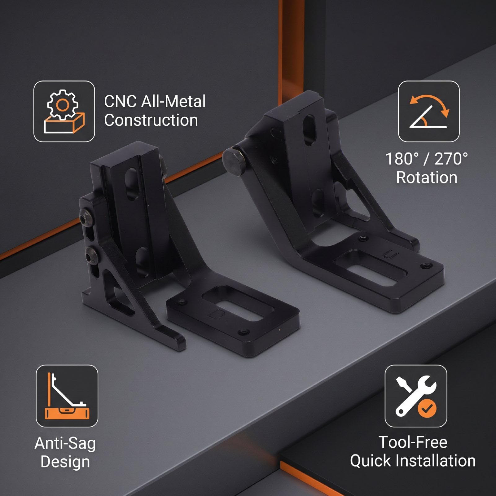 Fafeicy Kit di Sostituzione Cerniera Porta in Lega di Alluminio per Stampante 3D Snapmaker U1 180 270 Gradi
