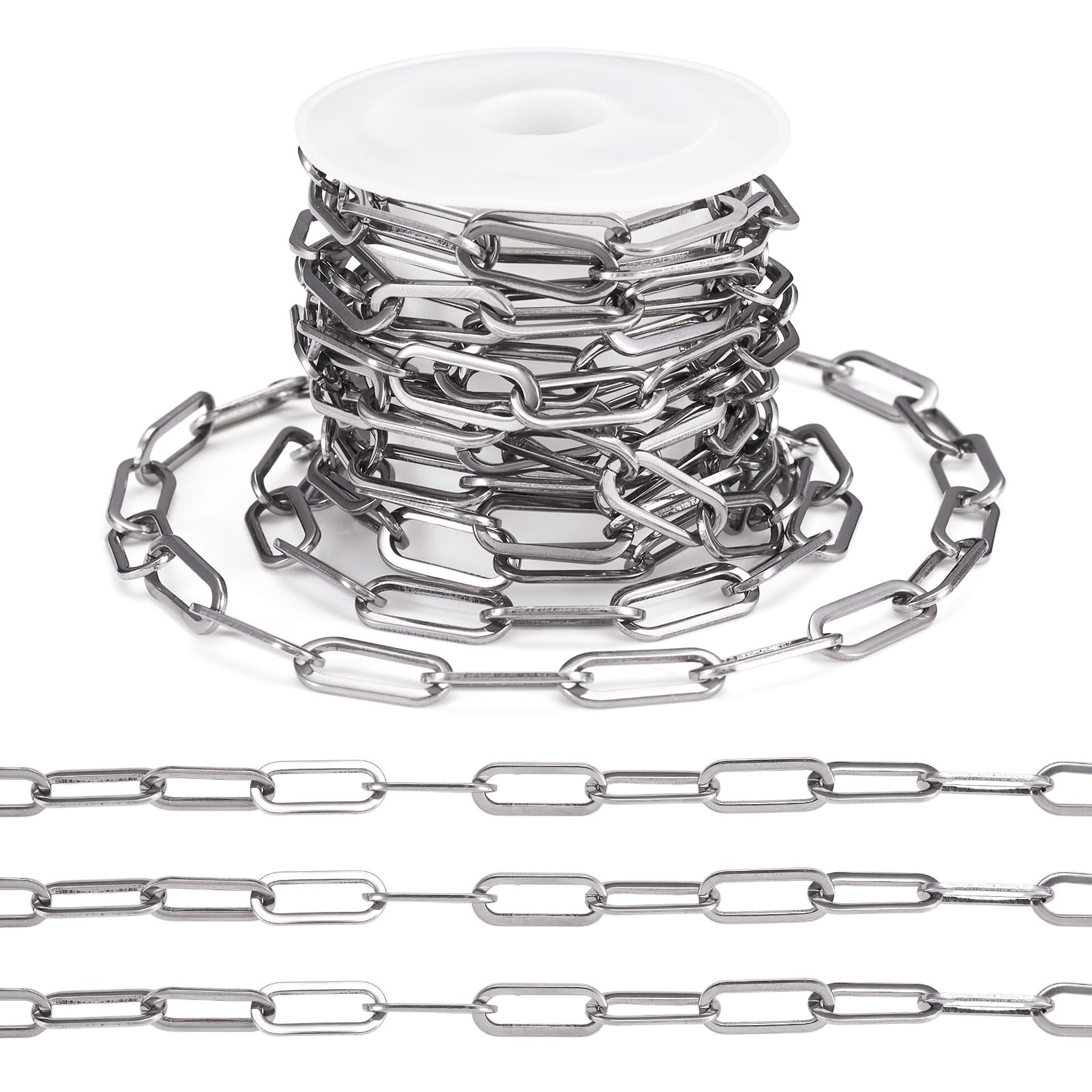 Chaîne en acier inoxydable 304 pour fabrication de bijoux de style maillon ovale
