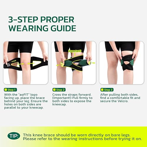 Miniatura 6 de Rodillera para mujeres y hombres (1 par), dolor de rodilla, menisco, desgarro, artritis, dislocación de rótula, manga de compresión ajustable,