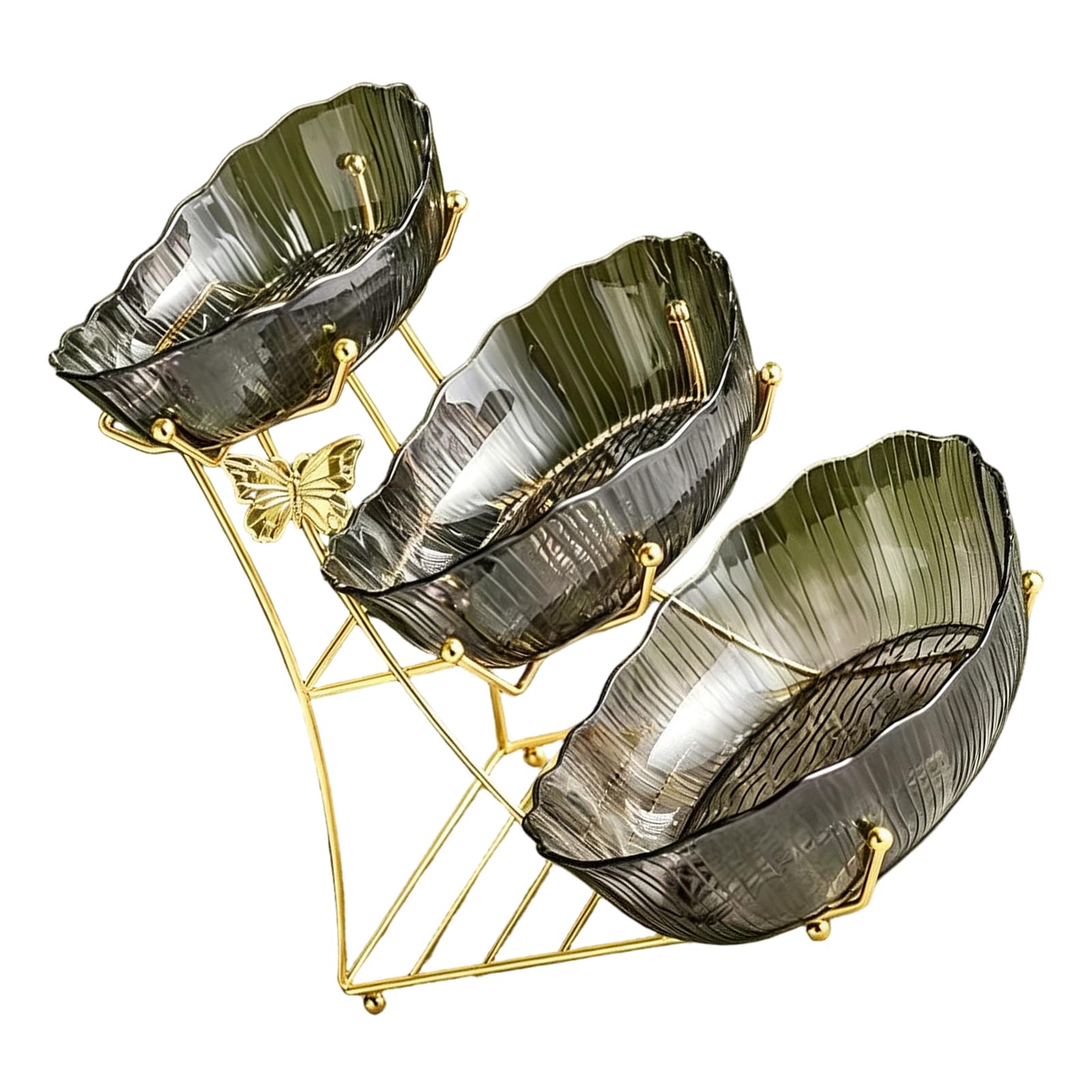 Multi Layer Serving Platters for Organizing Fruits Candies and Nut 3 Tiered Organizers Tray for Kitchen Countertops Space Saving Fruit Tray