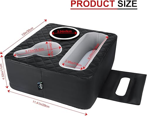 Miniatura 7 de Portavasos para automóvil, organizador de asiento trasero, organizador de cama de camión, expansor de portavasos para sofá cama, bandeja de barco,