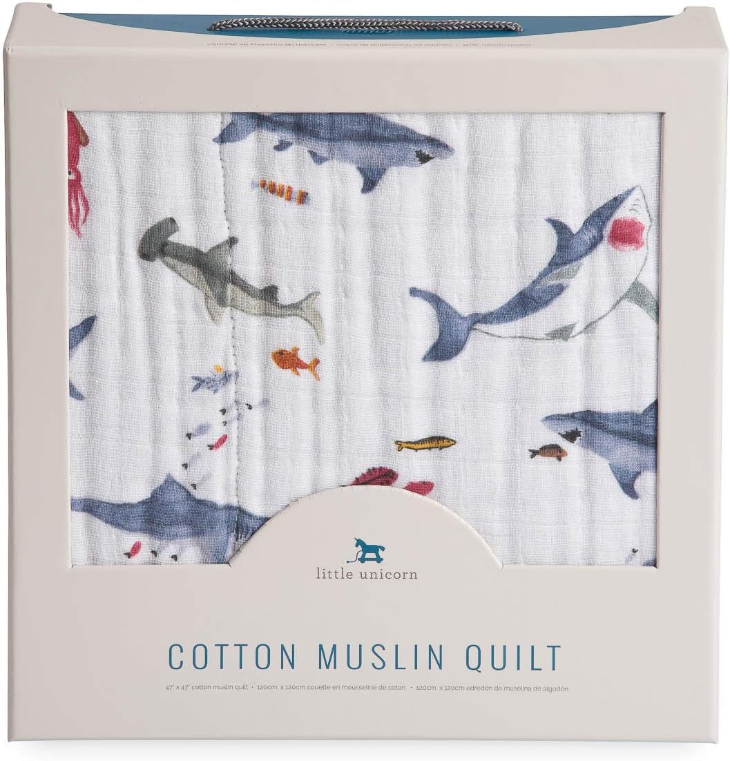 Original Cotton Muslin Quilt - Shark