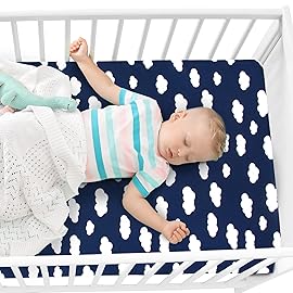 Crib Sheets Fitted, 2 Pack Crib Sheet Fits for Standard Crib Mattress, Toddler Sheets for Baby Boys & Girl