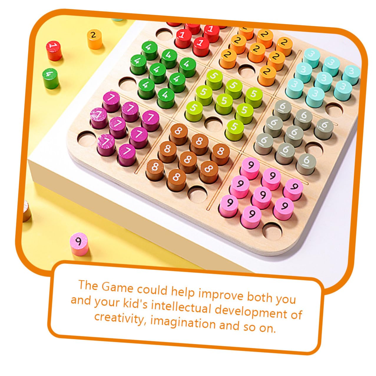 Sudoku Infantil de Madera 1 Set Juego Educativo para Niños