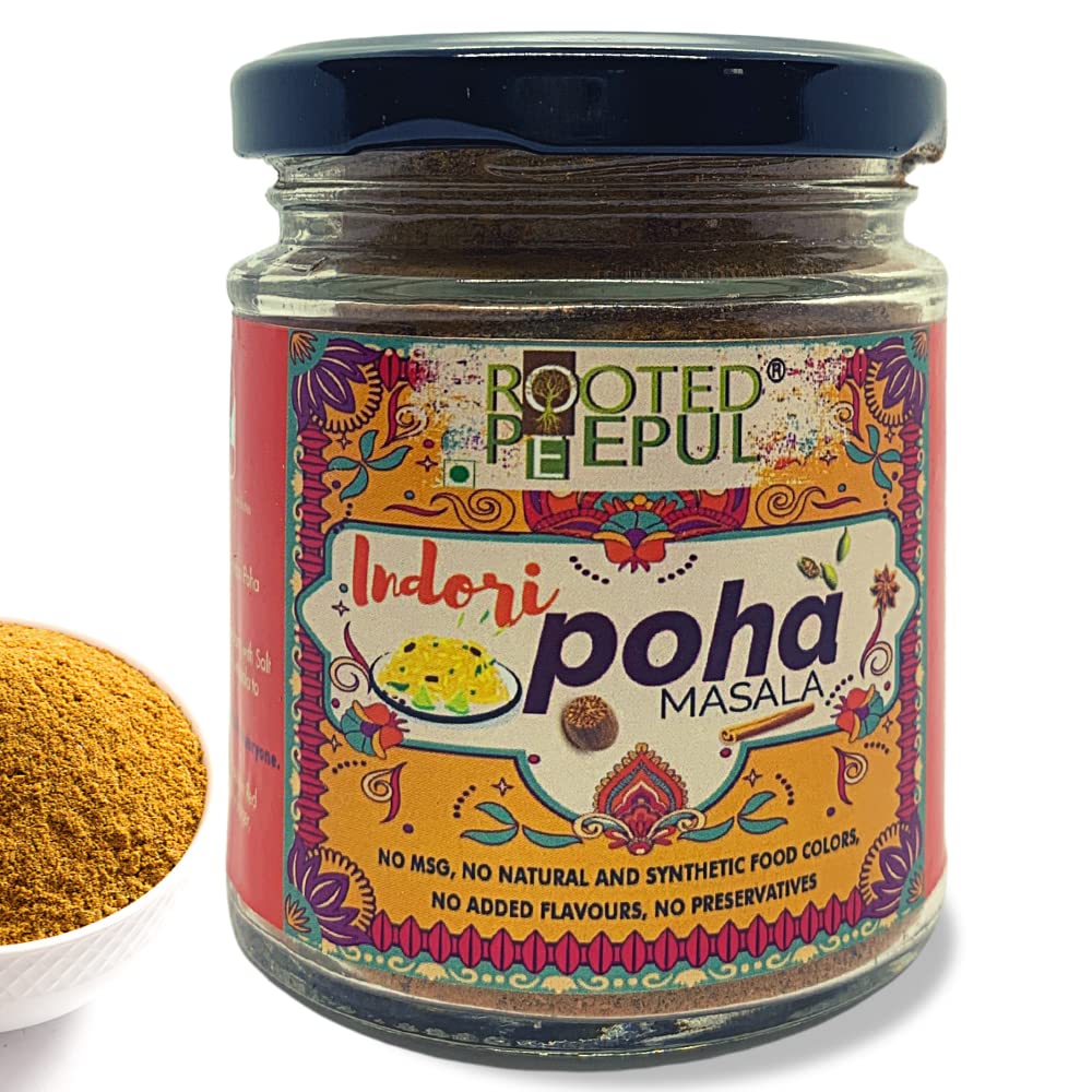 Rooted Peepul Indori Poha Masala| Jeeravan Masala | More Spice Less Chilli| 75g (B09NLYNQ2W) Amazon Price History, Amazon Price Tracker