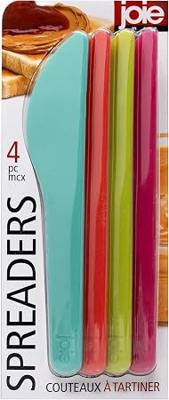 Joie Spreaders Set, Reusable Plastic Knives Ideal for Butter, Jelly,
