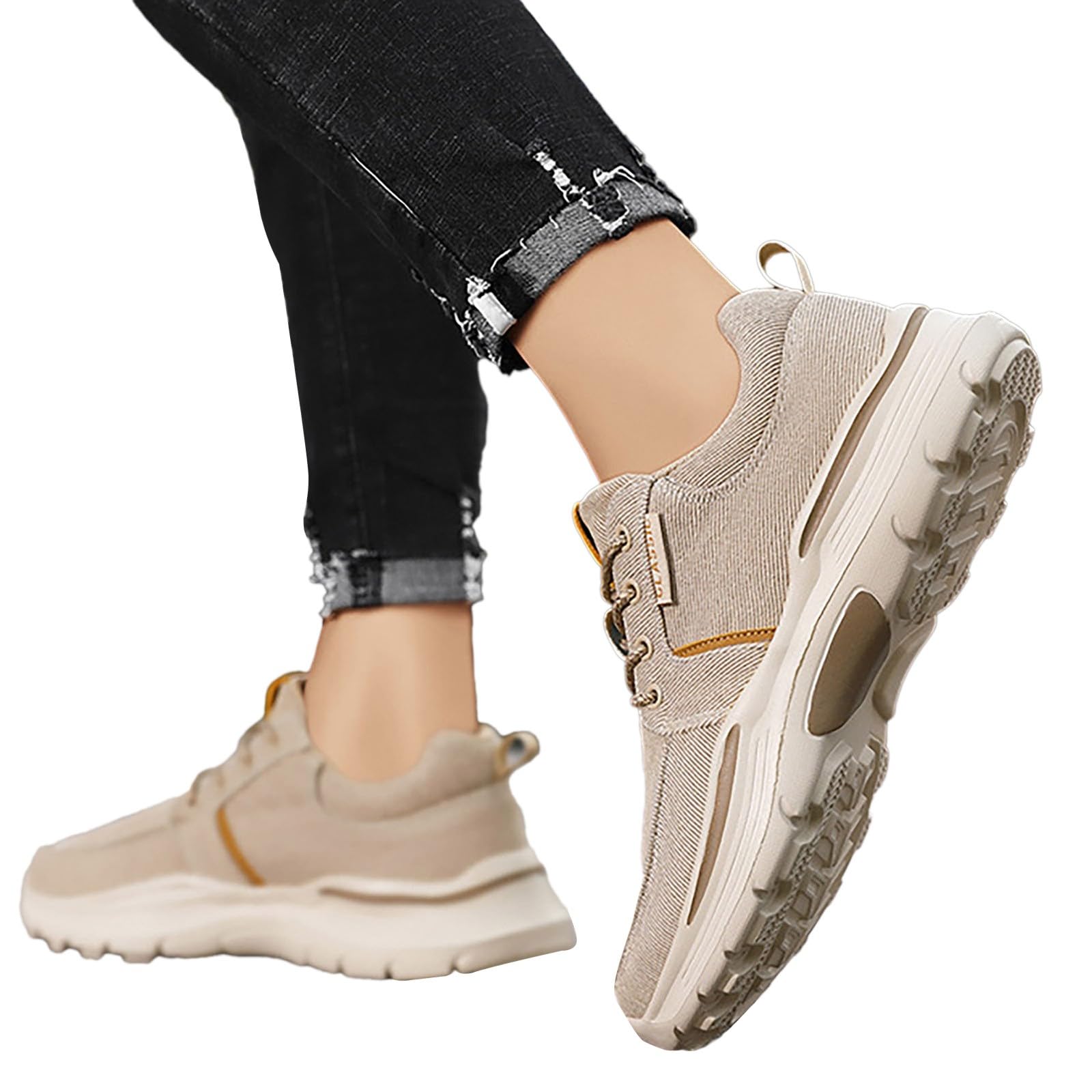 Walkingschuhe Herren Extra Weit, Trekking Schuhe Dicke Sohle Sportschuhe Leichtgewichts Turnschuhe Atmungsaktive Outdoor-Freizeit-Sportschuhe rutschfeste Übergröße Joggingschuhe, Größe 39-48