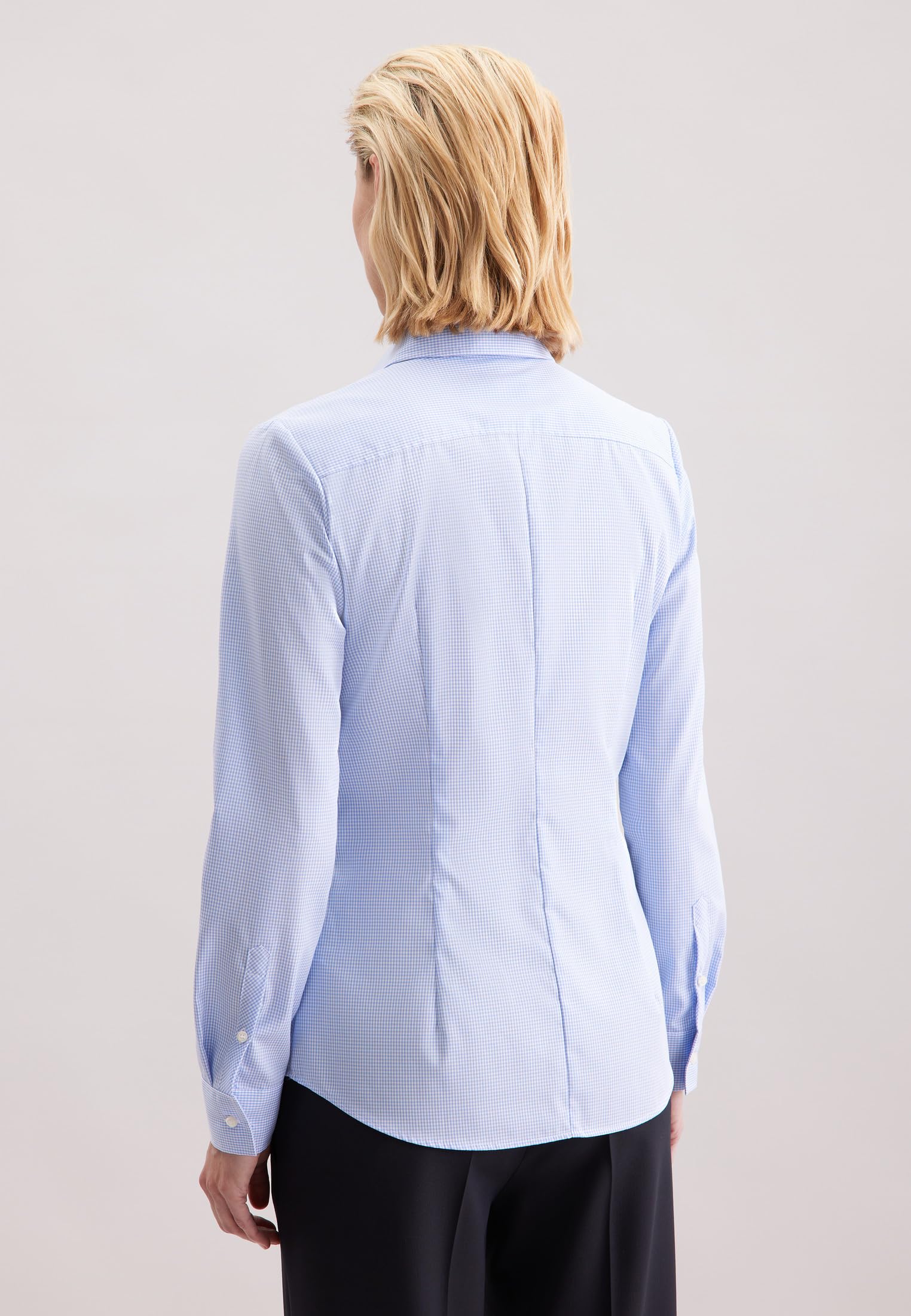 Seidensticker Chemisier Femme Chemisier de Ville - Facile à Repasser - col Chemise - Coupe Slim - Manches Longues - 100% Coton