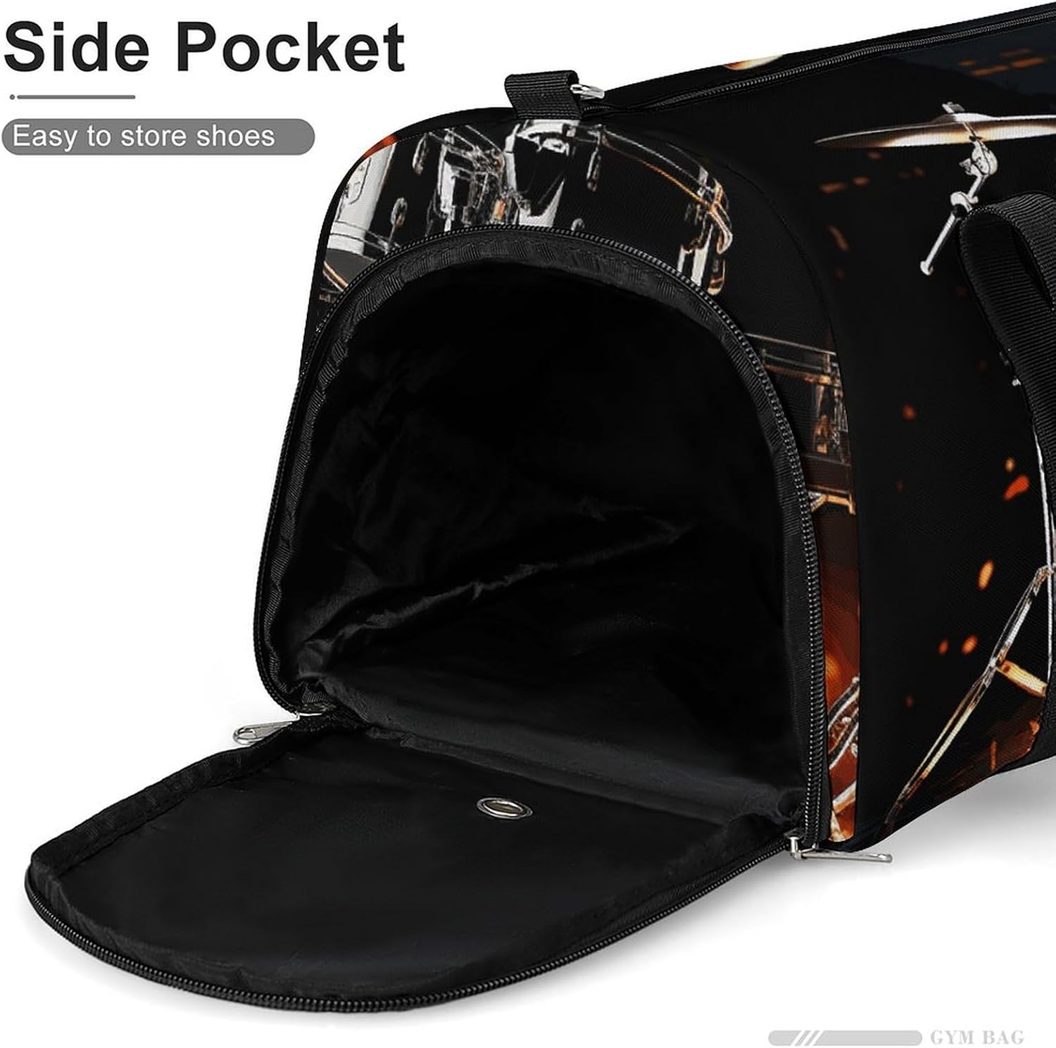 Gym Bag for Men Travel Duffle Bag Drummer Tote Bag Weekender Duffel Bag Weekender Bag for Sports
