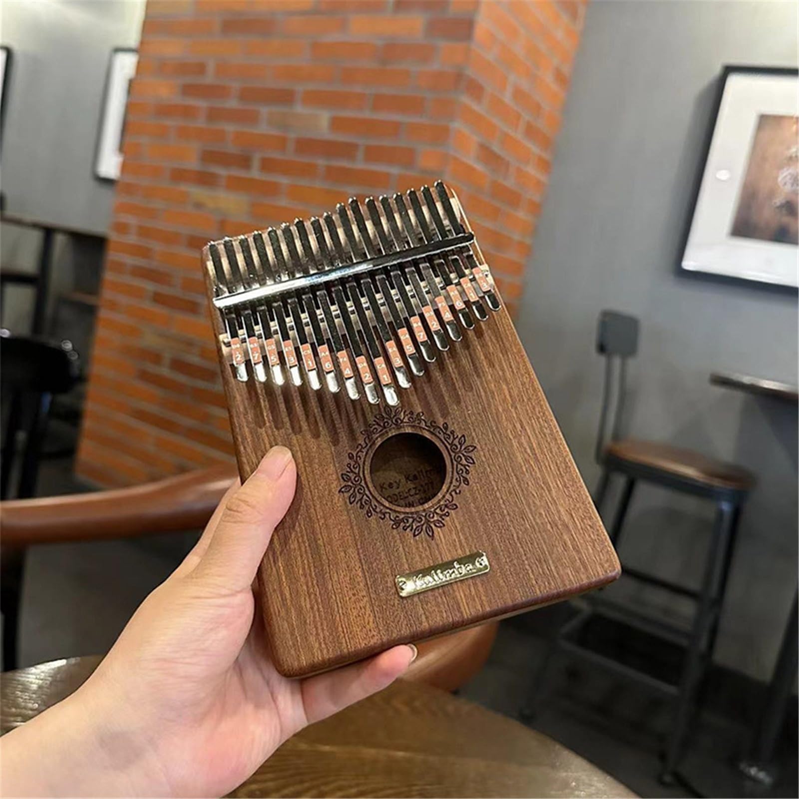 Lite Drewno Kalimba 34 Klawisze Kciuk Fortepian Instrument Muzyczny Podwójna Warstwa Profesjonalny Pianino Palcowe Z Zestawem NarzęDzi Do Strojenia(17-note-boxed)