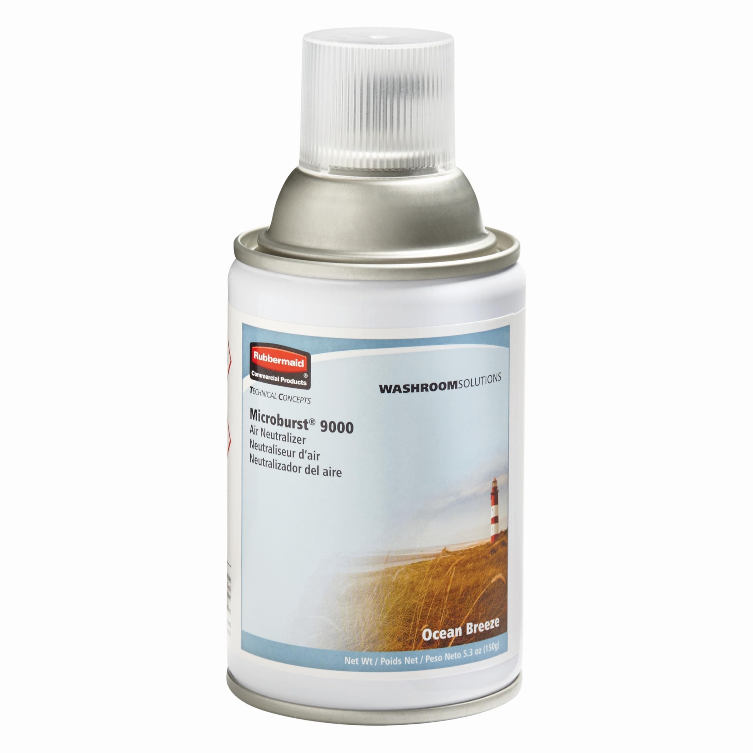 Rubbermaid Commercial Standard Air Freshener Aerosol Refill for Microburst 9000, Ocean Breeze, FG4012471