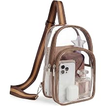 Missnine Clear Bag for Stadium Events Clear Sling Bag Fanny Pack Crossbody | Clear Purse for Sport Concert