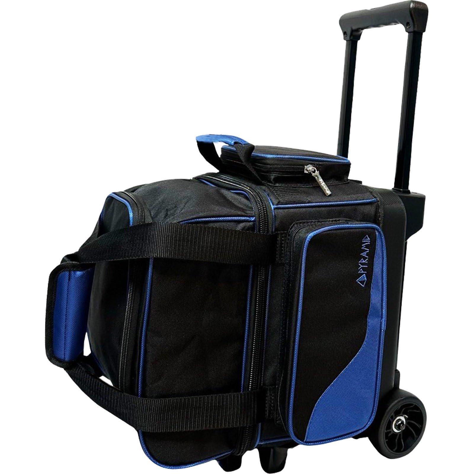 Pyramid Path Pro Deluxe Single Roller Bowling Bag (Black/Royal Blue), 17400