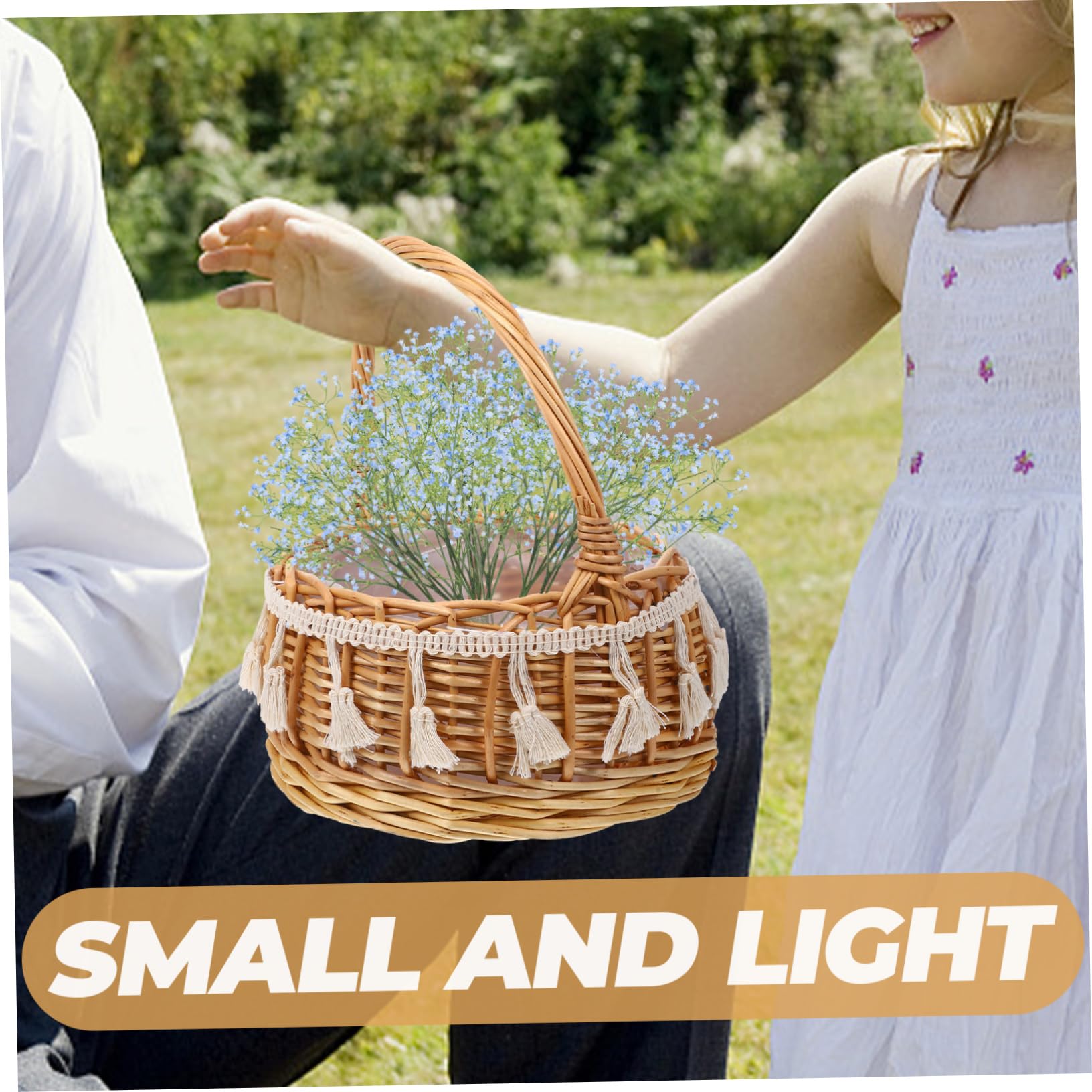 Cestino Intrecciato Con Manico - Decorazione Pasquale Rosa - Foto 11