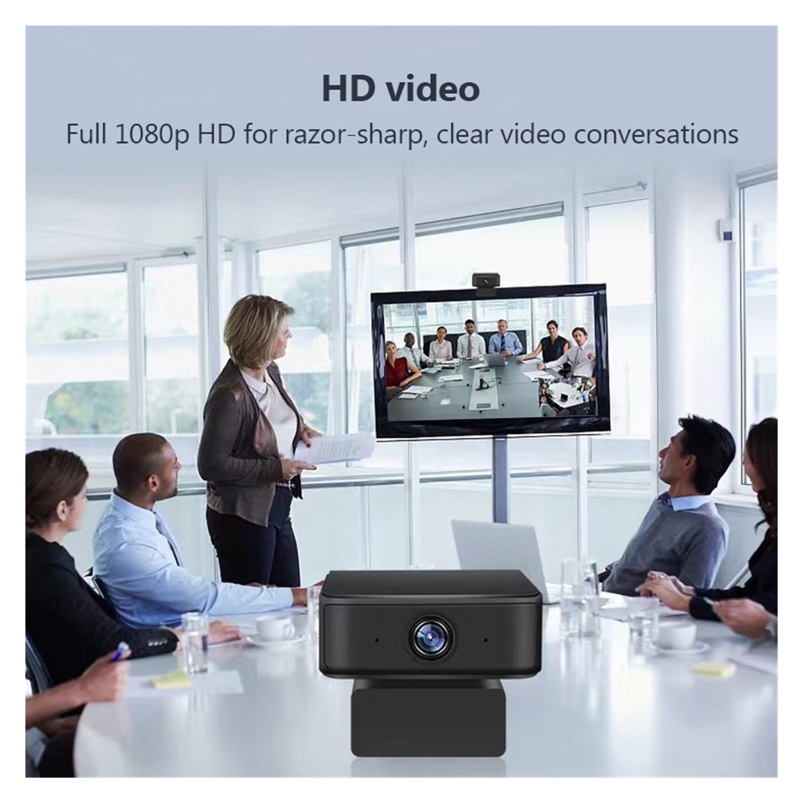 Kamera internetowa z automatycznym śledzeniem 1080P kamera internetowa Full HD z mikrofonem kamera internetowa USB do komputera stancjonarnego Laptop konferencja online Mini kamera Praca biurowa