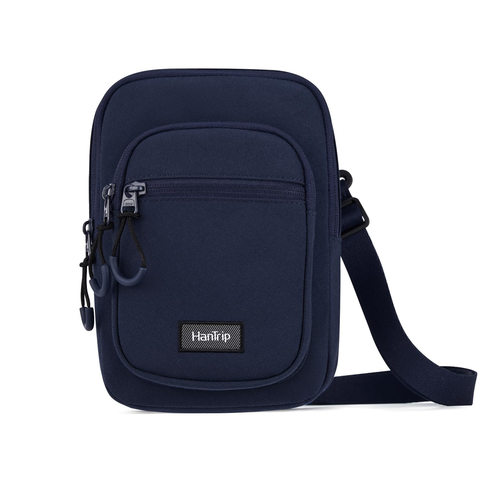 HanTrip Small Crossbody Sling Bags Mini Messenger Bag for Men, Navy Blue