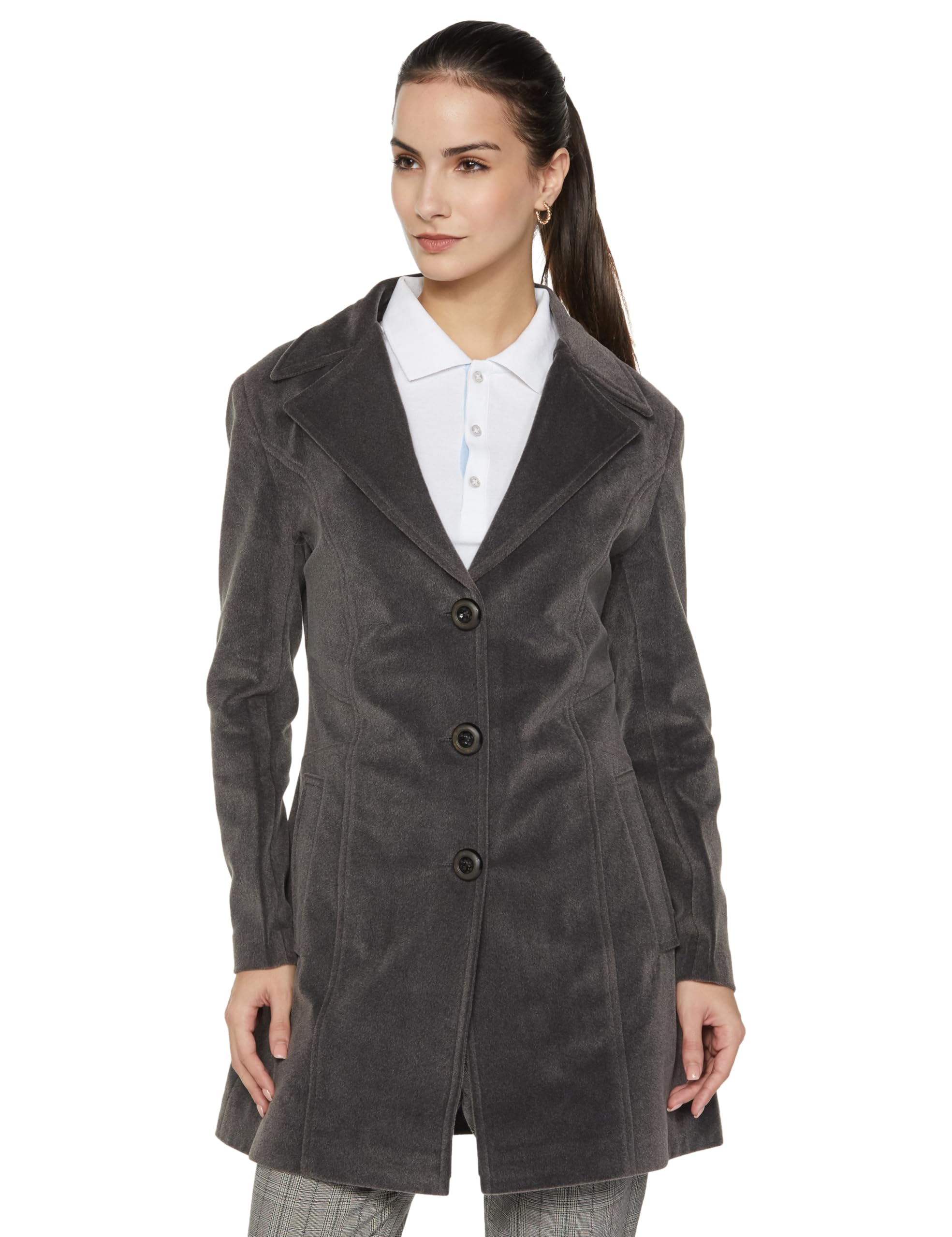 Women's Knitted Hip Length Tweed Blazer - Stylish, Versatile, And Elegant For Office Or Casual Wear