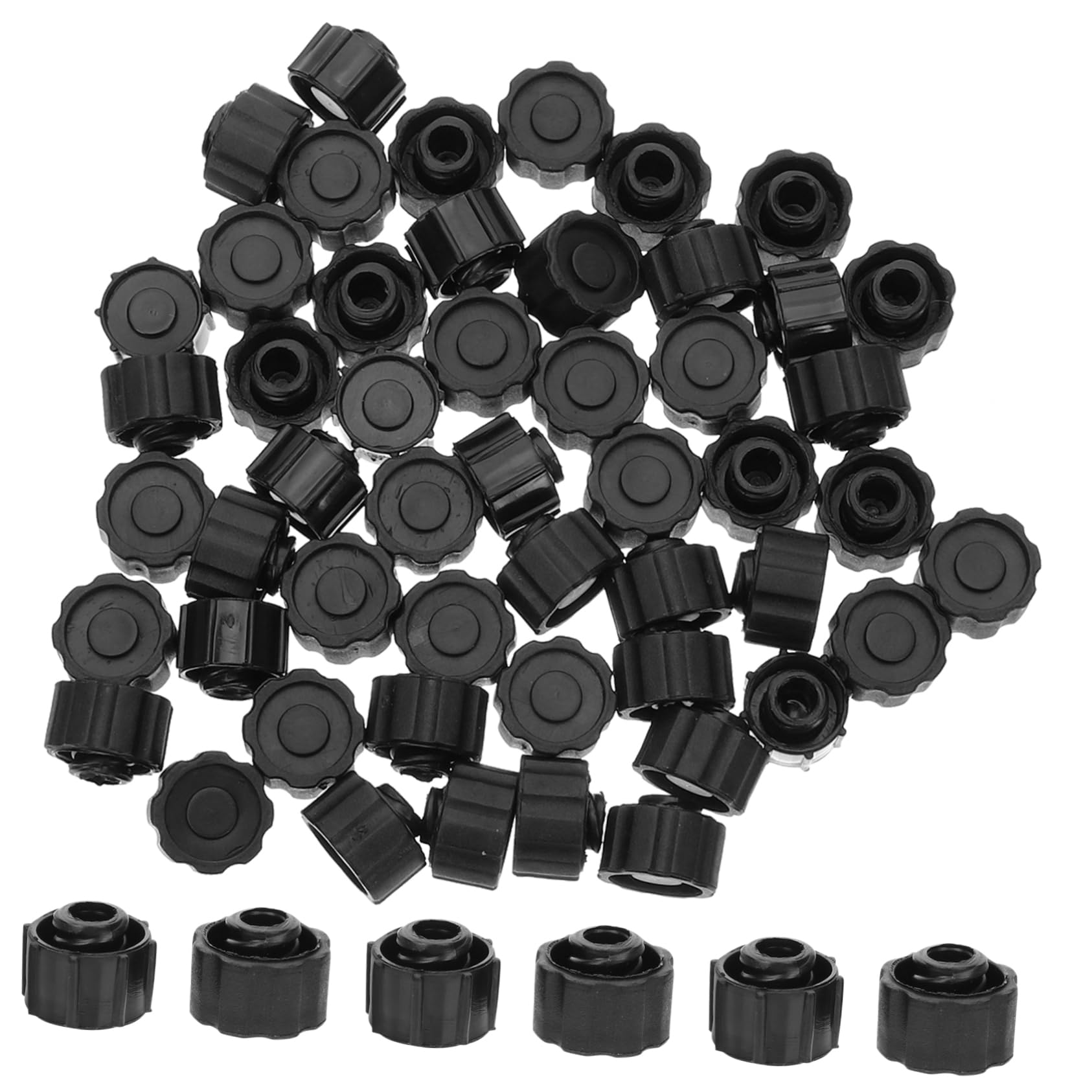 MUCKLILY 100% 50pcs Tip Caps Adapter for Bottles Luer Lock Tip Caps Dispensing Tip Cap