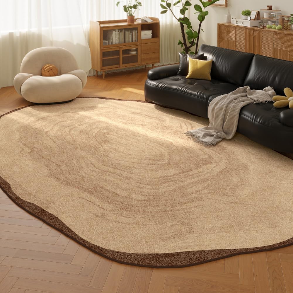 Tapis rétro de chambre déco salon irrégulier épais moelleux 80x120
