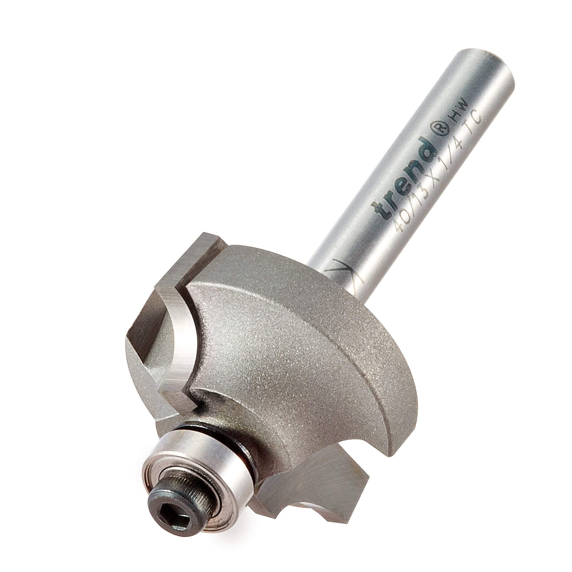 Trend Professional Bearing Guided Ovolo Router Cutter, 6.3mm Radius, 3.2mm Step, 1/4 Inch Shank, Two Alternative Bearings