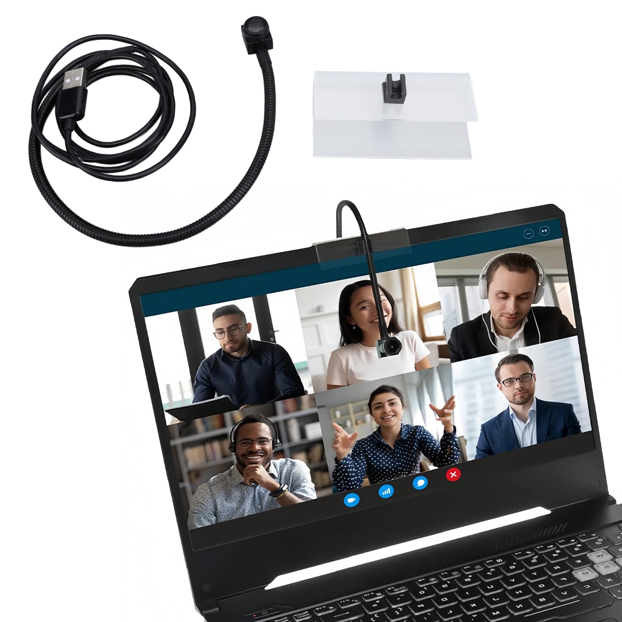 Center Cam Webcam USB 15 fps 8 MP Auto Focus Desktop PC Webcam Plug and Play Contact Eye Webcam Angle de vision 80° pour ordinateur
