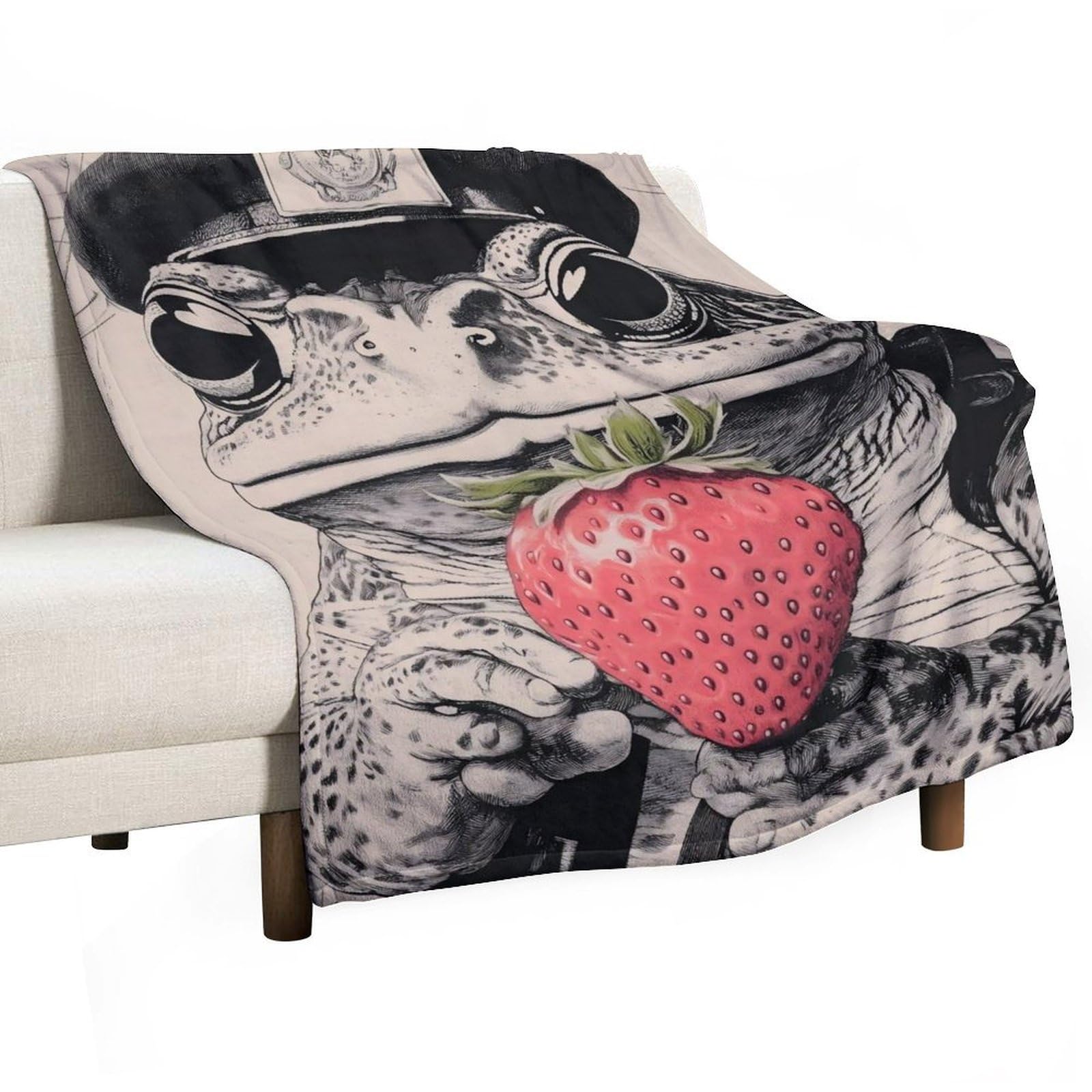 YHGSREUOH Funny Frog (1) Flannel Blankets Fleece Soft Throw Lightweight Plush Gifts for Couch, Bed, Cozy Sofa Plush, Chair, Lovers 100x130cm(40x50in)