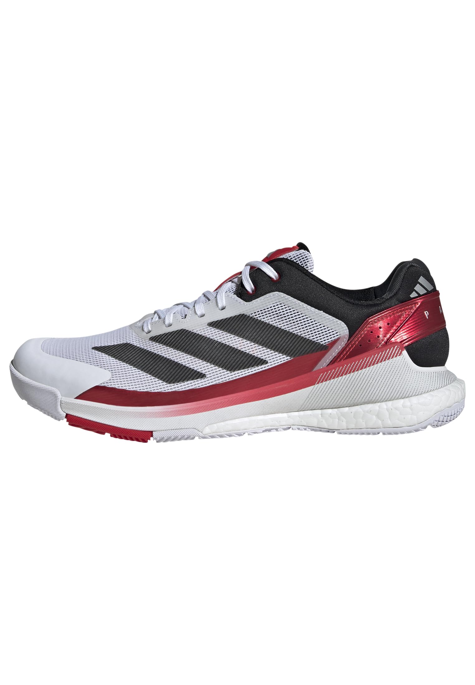 adidas Men's Crazyquick Boost Padel Shoes, Cloud White/Core Black/Lucid Red, 4.5 UK