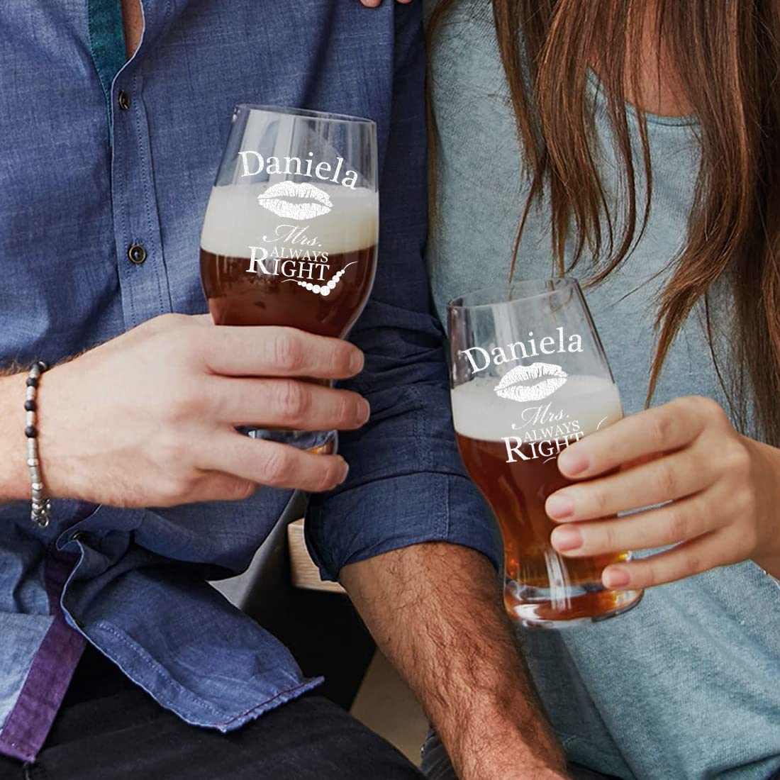 Leonardo Bierglas 0,5 L Mit Gravur 'Real Lady' – Für Frauen, Robust, Spülmaschinengeeignet