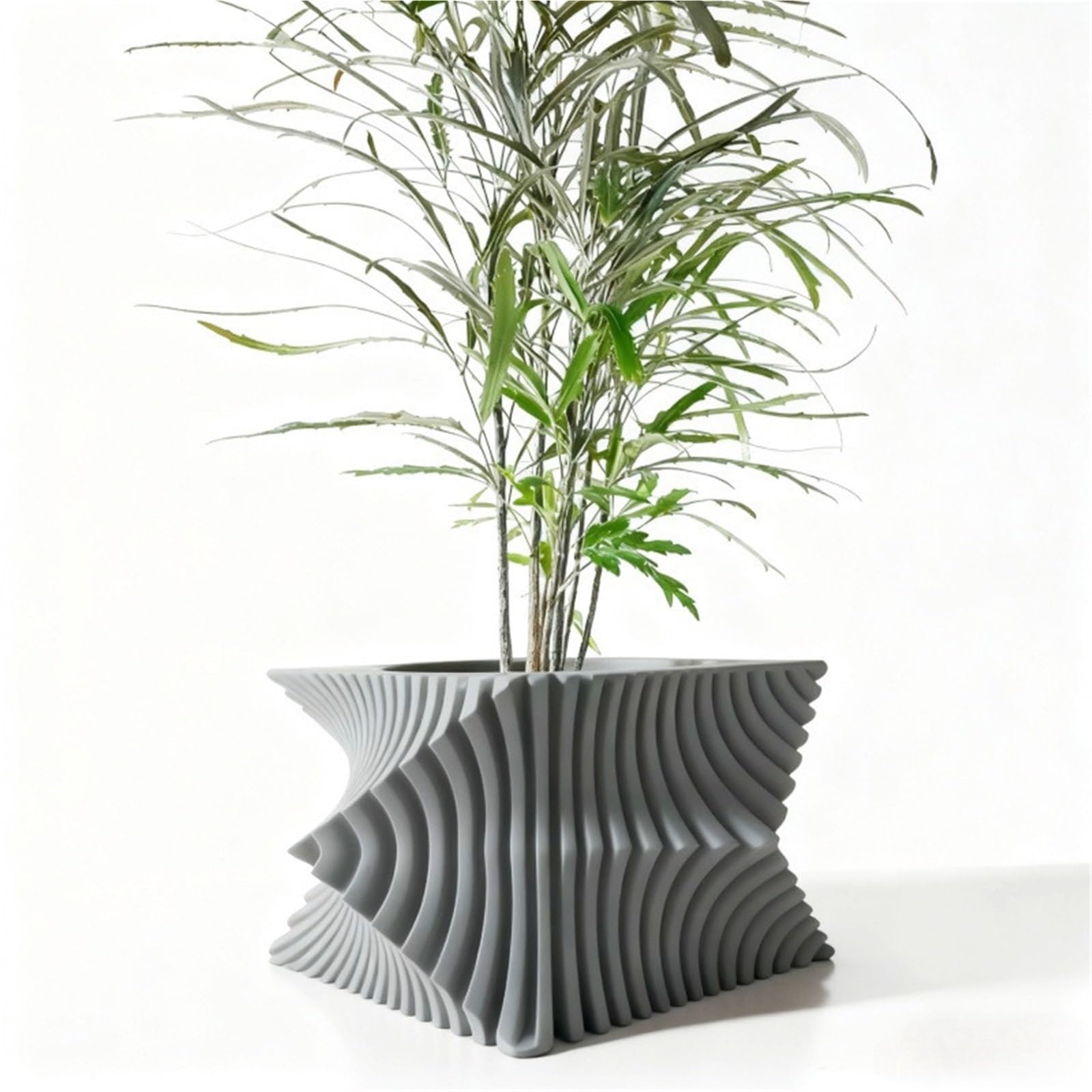 Vases Plant Pot Home Use Flower Decorative Stripe Desktop Maceteras Decorations Interior