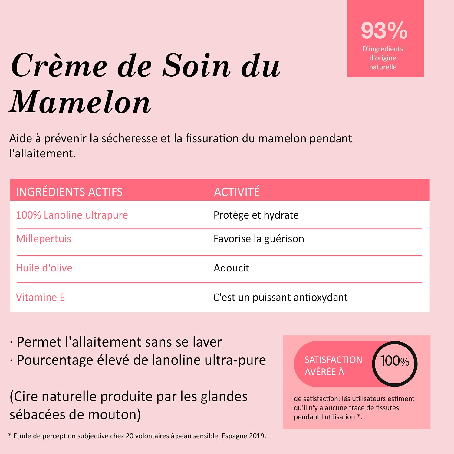 Suavinex, Crème de soin du mamelon, 20 ml, Prévient la sécheresse et la fissuration du mamelon pendant l'allaitement, Permet d'allaiter sans se laver, 99% d'ingrédients d'origine naturelle