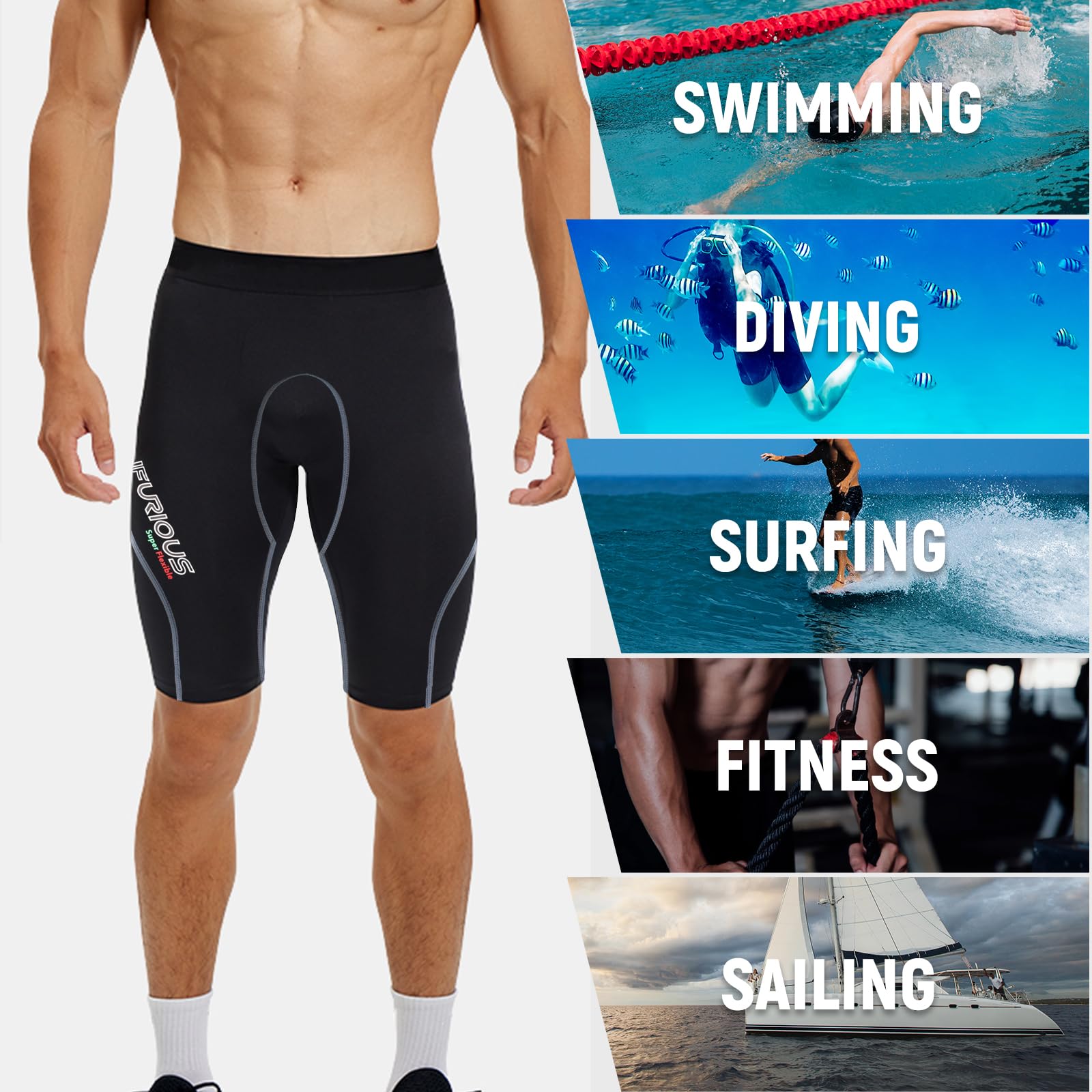 Sharplace Neopren Pants/Hose kurz Neoprenhose Sport im Wasser Shorts