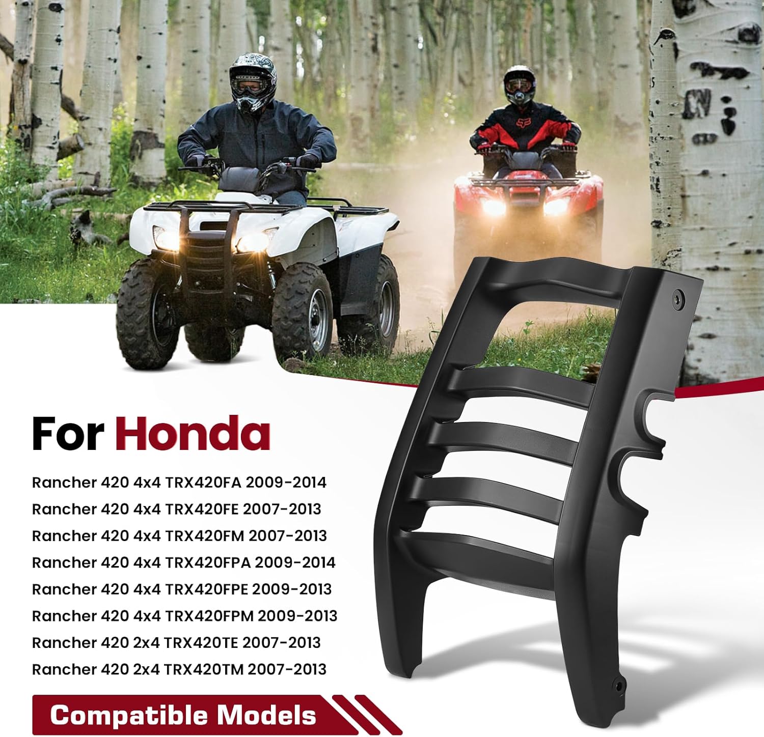Front Bumper Plastics Guard for Honda Rancher 420 TRX420FA/FE/FM/FPA/FPE/FPM/TE/TM 2007-2014 81170-HP5-600ZA