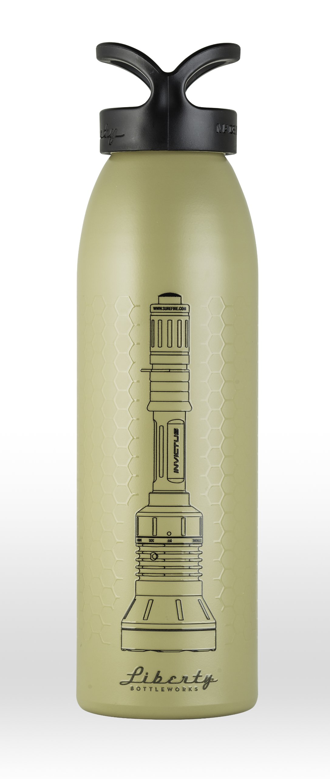 SureFire Water Bottle, Invictus, Tan, Aluminum, 24 fl oz #BTL-TN-003