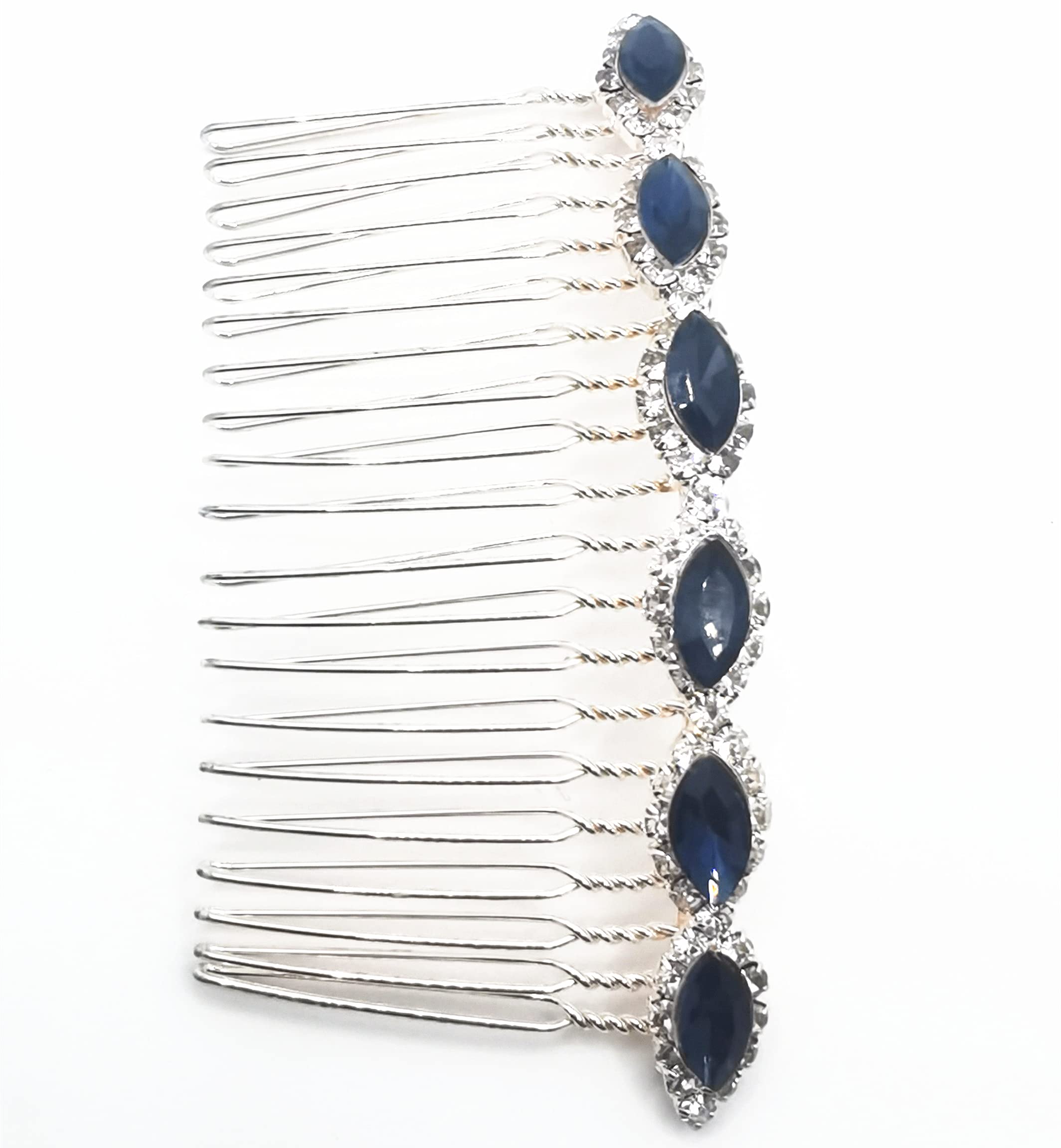 LETSP Wedding Pearl Hair Comb Bride Crystal Headpiece Bridal Rhinestone Hair Clip Hair Accessories for Women and Girls Side Combs (Set of 2) (Type M)