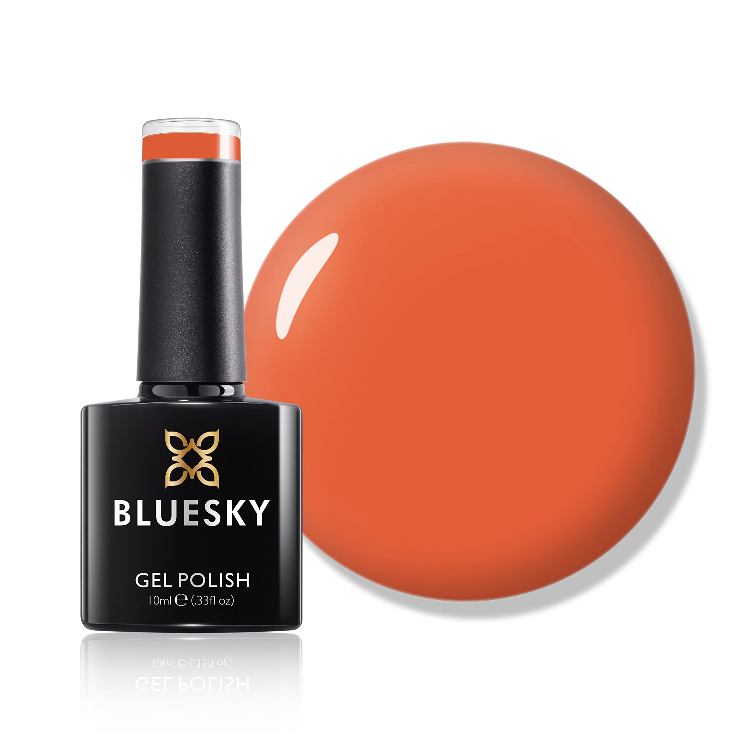 Bluesky Gel Nail Polish, Pumpkin Spice Bp01, 10 ml, Orange, Red, Long Lasting, Chip Resistant, 10 ml (Requires Drying Under UV LED Lamp)