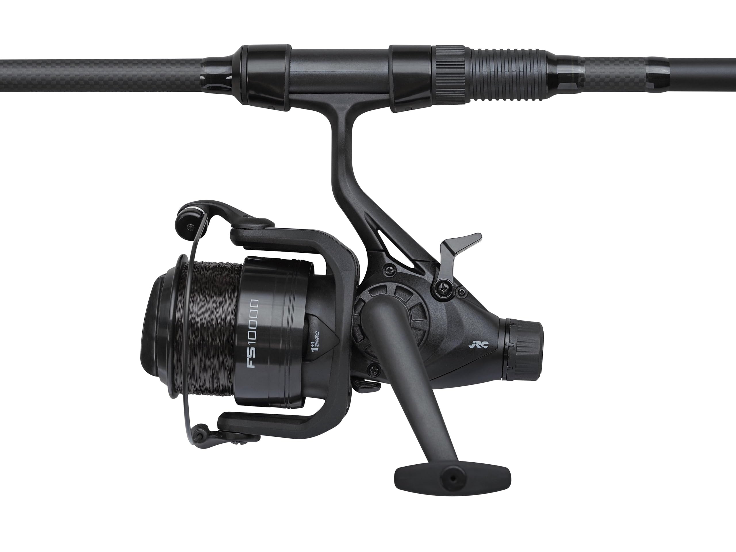 JRC Specimen Combo, Defender Rod & Reel Combos, Coarse and Match Fishing, Lake fish, freshwater Angler, Carp, Pre Spooled with line, Black, 10000 Reel