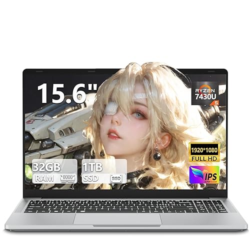 15,6 Pollici Portatile PC Ryzen 5 7430U (4.3GHz) Processore 32GB