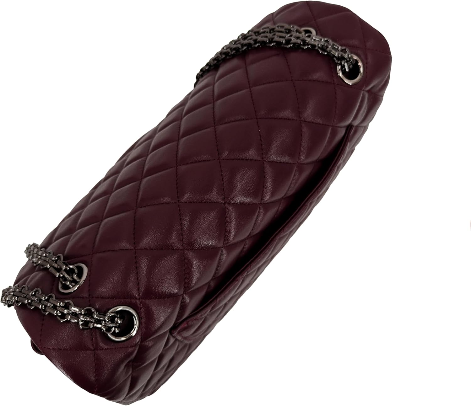 Quilted Leather Crossbody Bags for Women,Soft Lambskin Adjustable Double Chain Strap Shoulder Bag,Designer Flap Purse | Quilted, Leather, Soft, Lambskin, Adjustable, Double Chain Strap - Image 7