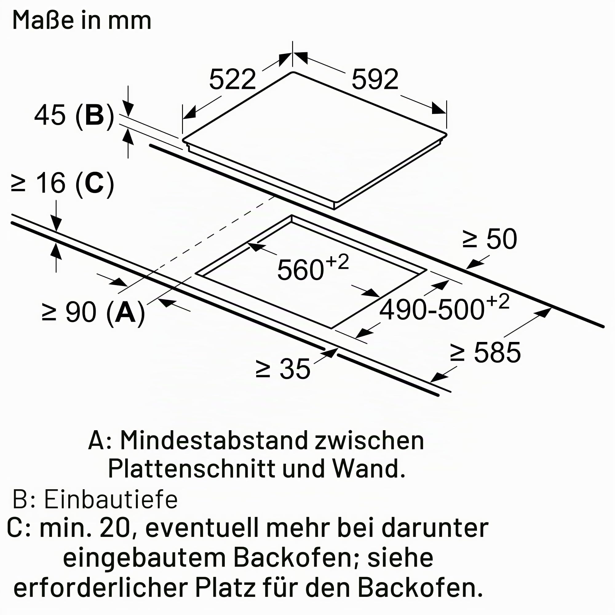 Bosch PKE611FN8E Serie 6 Elektroherd, 4 Kochfelder, 60 cm, 6900 W, Schwarz