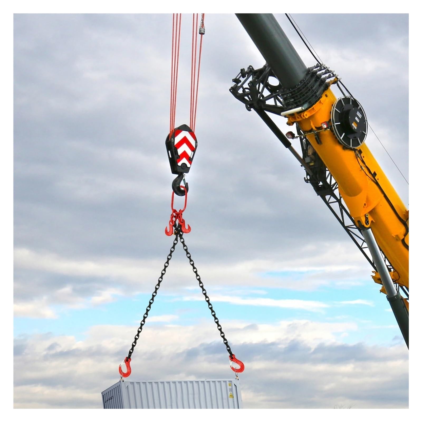 Wieszak Na Łańcuch G80, 2 M, Splotka, Łańcuchy Zatrzymujące, 8 Mm, Dźwig, Wysoka Wytrzymałość, Transport Ładunków 2T, 200 X 15 9 Cm Wciągnik elektryczny