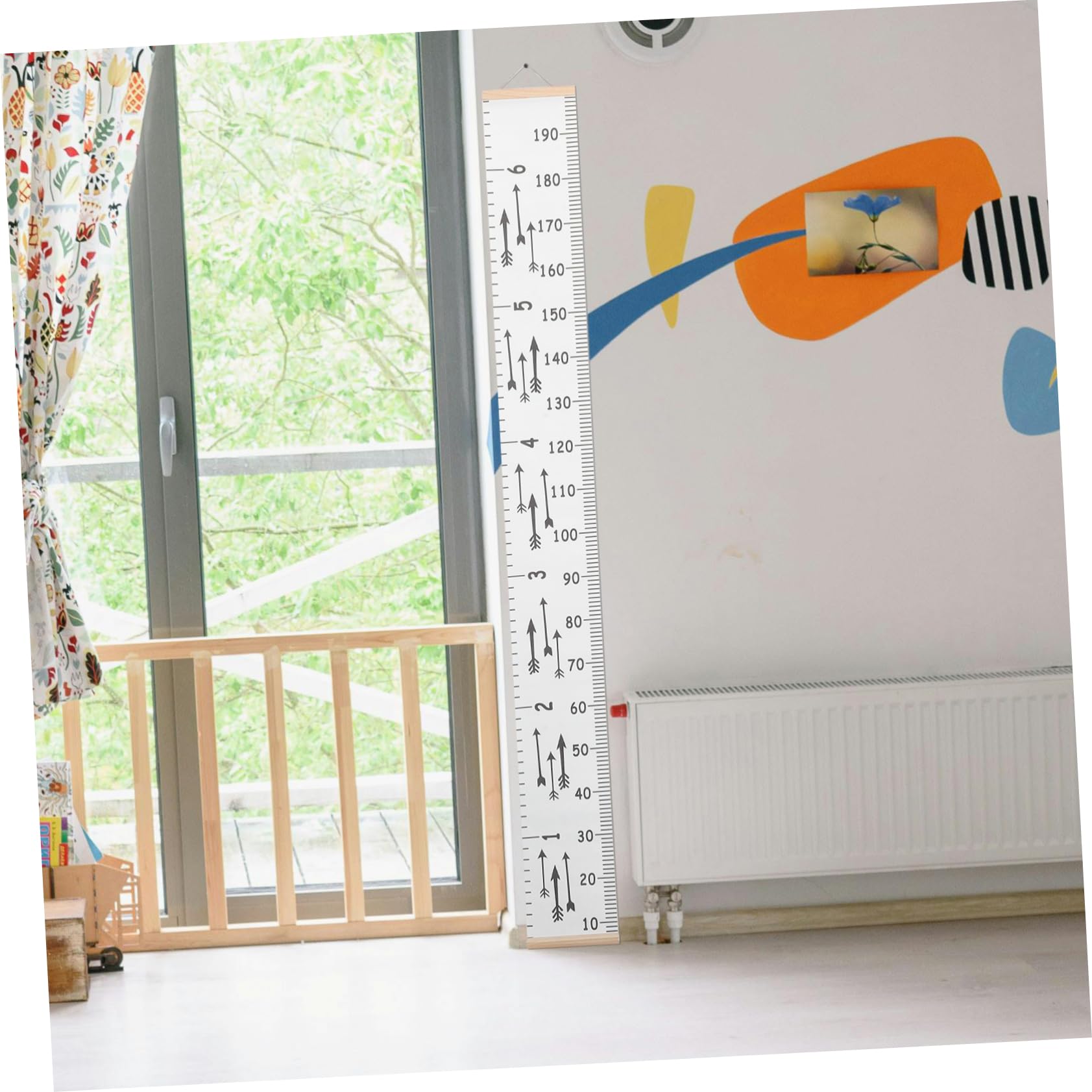 TOPBATHY 4 Piezas regla de altura Decoración de pared con medidor de altura Decoración infantil con medidor de altura medida de altura para pared gráfico de crecimiento del paño