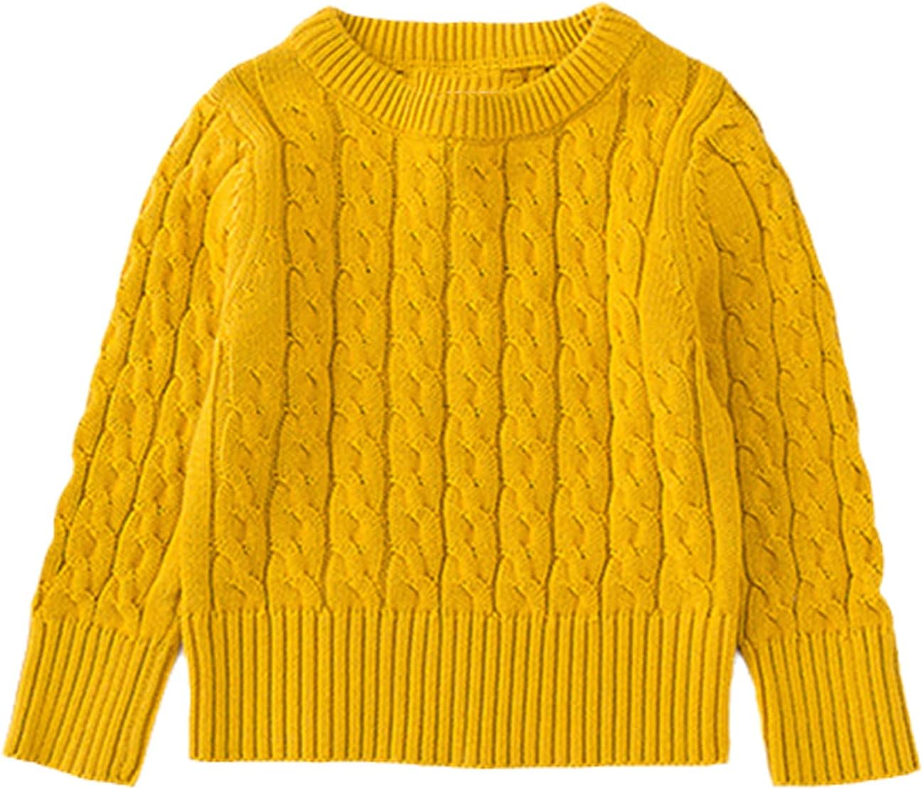 Yiqinyuan Baby Girls Pullover Sweaters Soft Cotton Boys Knitted Pullover Candy Color Kids Ribbed Sweater Children's Clothing