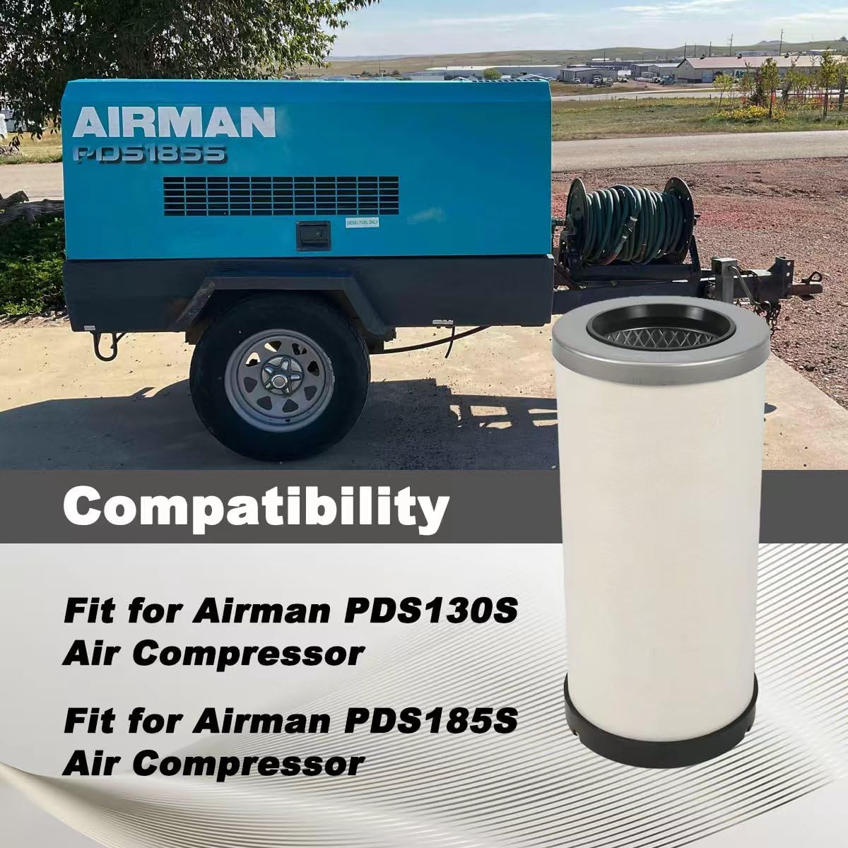 3422016101 Replacement Air/Oil Separator, Designed for Airman Series, PDS130S PDS185S Air Compressors