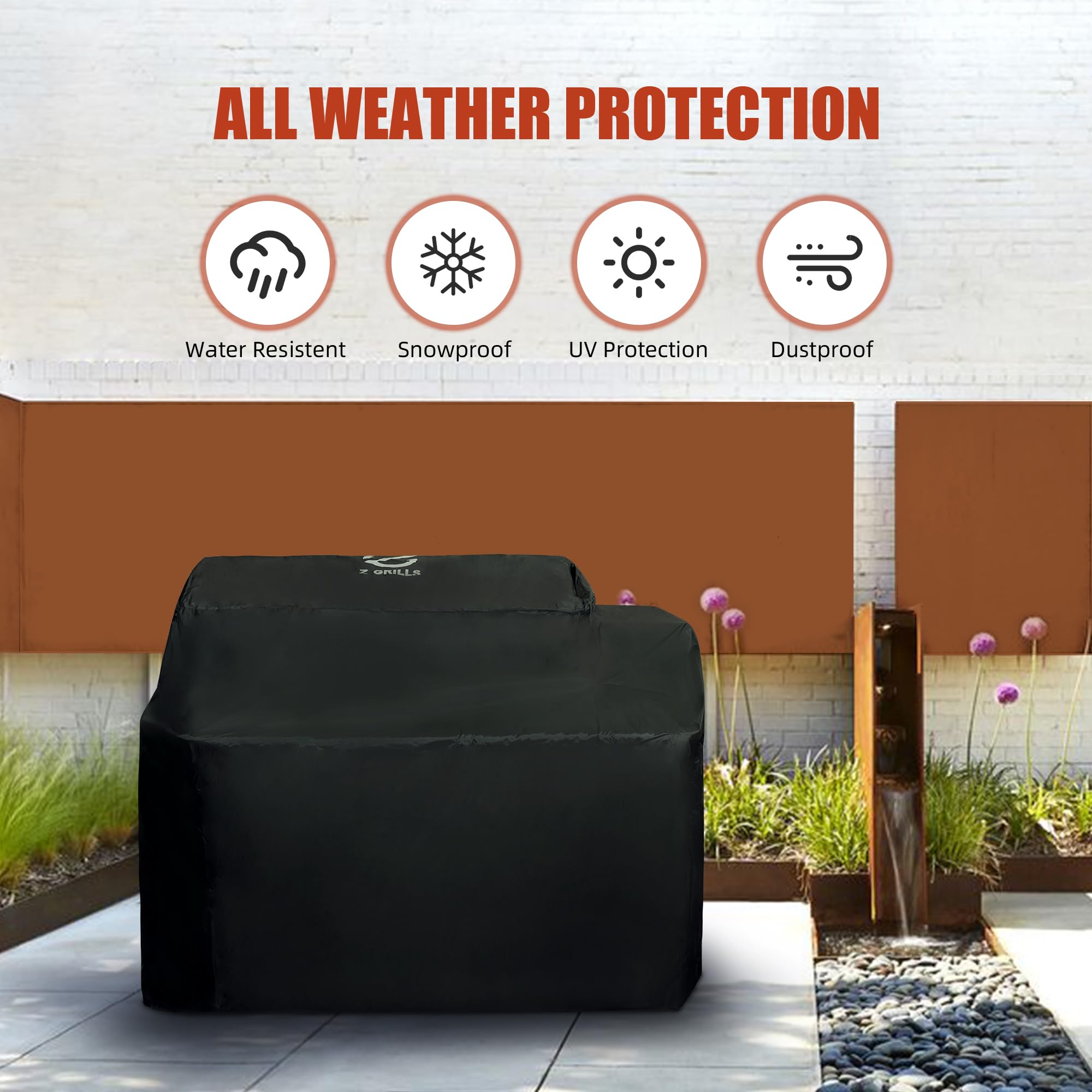 Z GRILLS Pellet-Grillabdeckung – 140 Cm, 600D Polyester, Wasserdicht, UV-beständig, Für 11002B