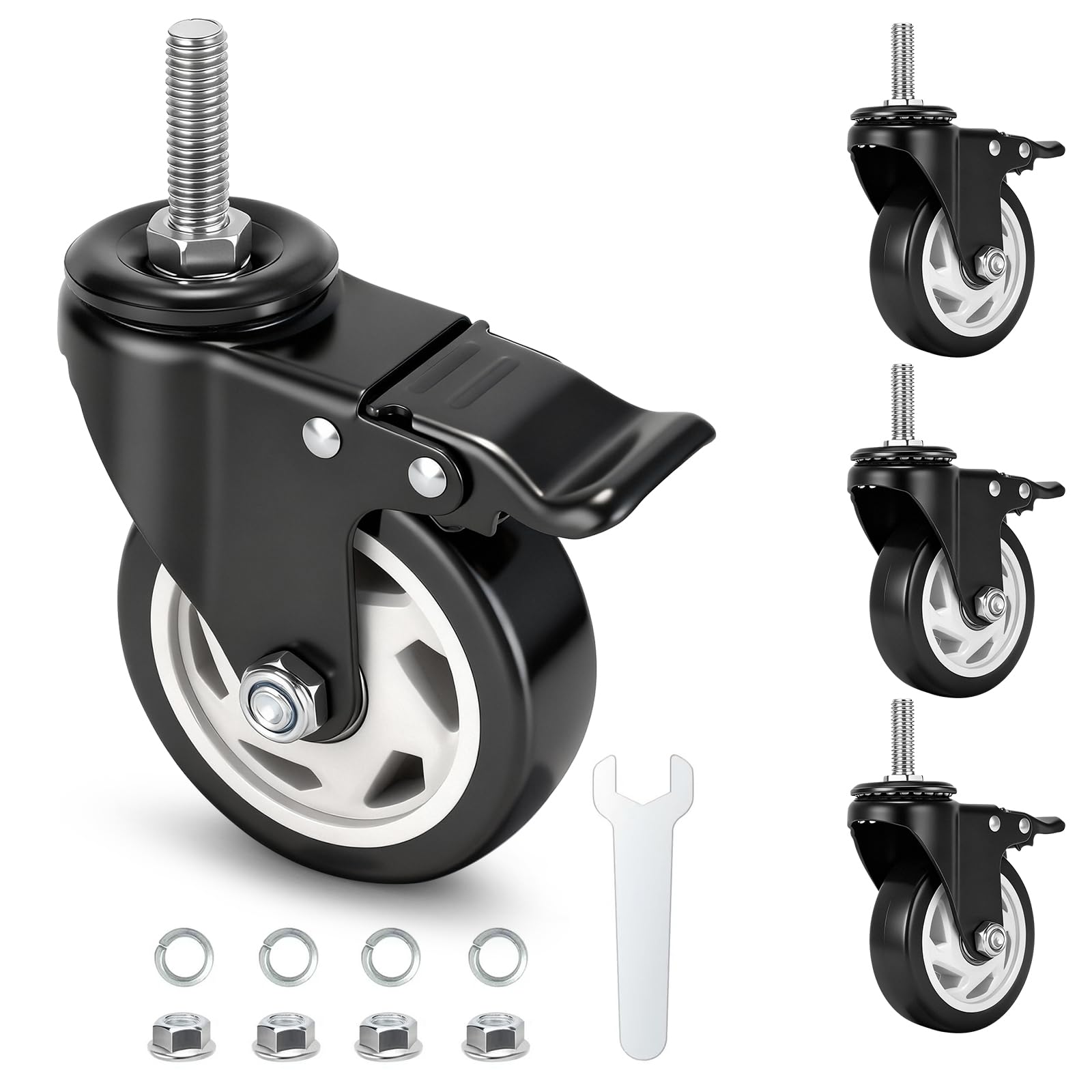 Heavy Duty Caster Wheels - Set of 4 -10