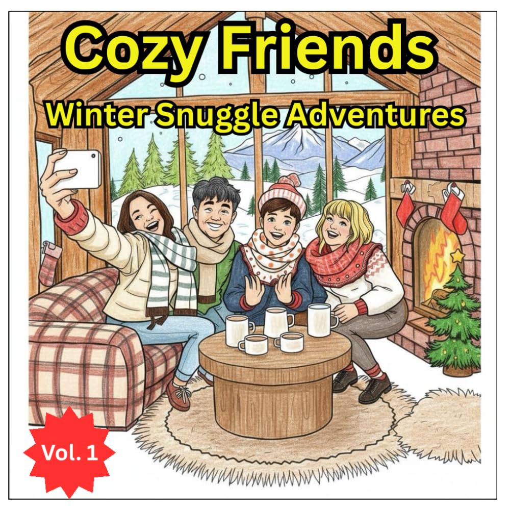 Cozy Friends: Winter Snuggle Adventures Volume 1: “A Cozy Winter Coloring Book for Adults & Teens to Relax and Unwind” (Cozy Friends Coloring Book)