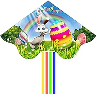 Vista 13 de Mint's Colorful Life - Cometa Delta para niños y adultos, cometa extremadamente fácil de volar, las mejores cometas para principiantes